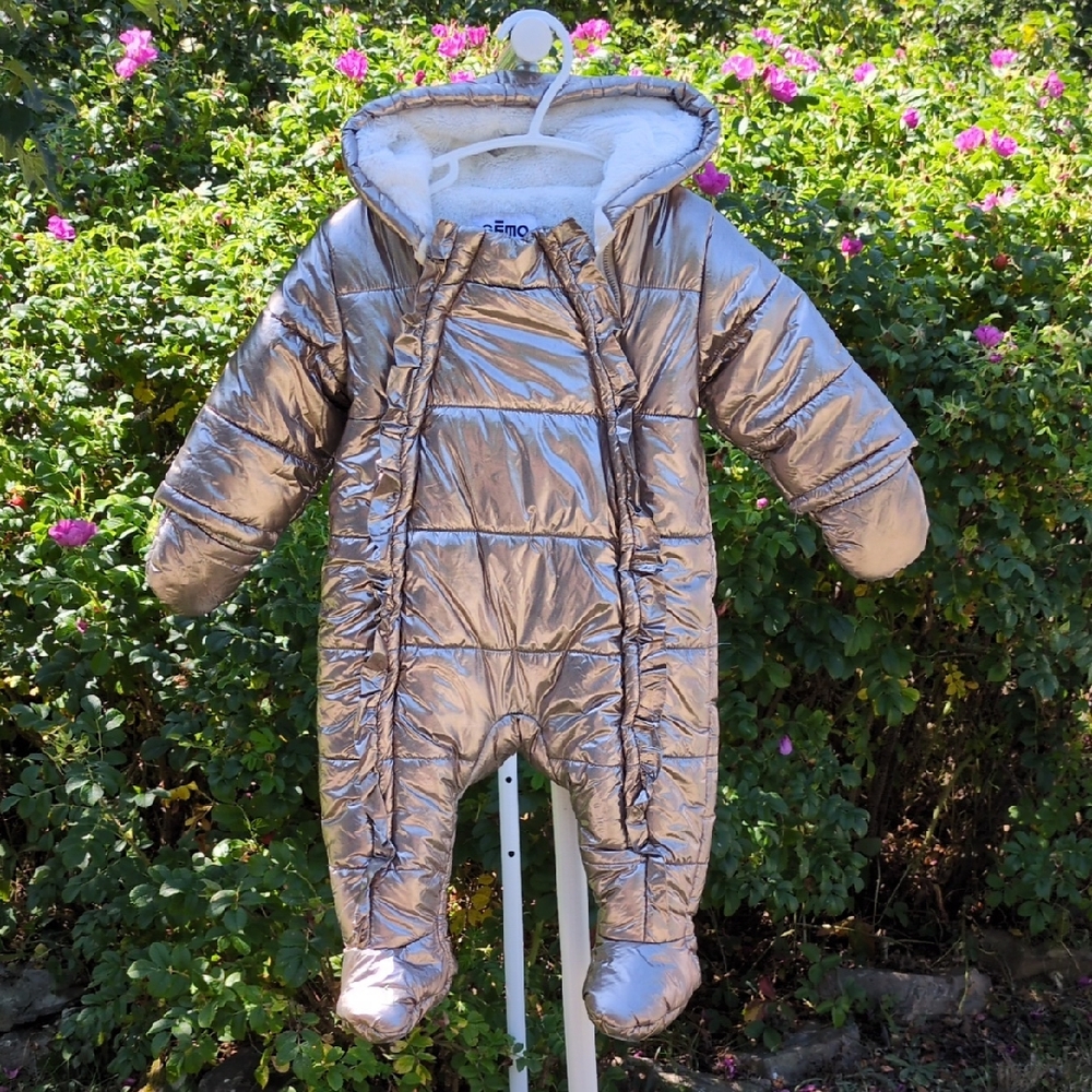 Silver Baby Snowsuit